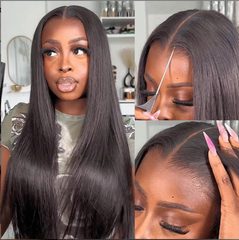 20 inch Wear & Go 9x6 Silky Straight  Glueless Wig Pre Bleached Tiny Knots Wig