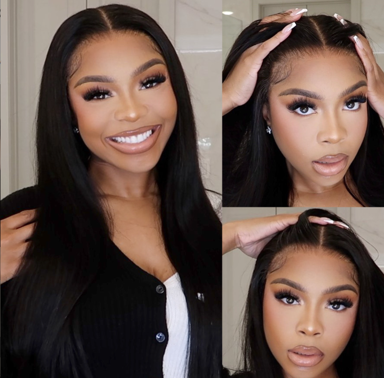 20 inch Wear & Go 9x6 Silky Straight  Glueless Wig Pre Bleached Tiny Knots Wig