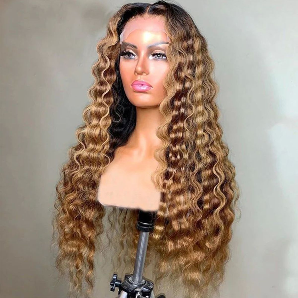 13*4 Lace Frontal Human Hair Wig Natural Black with Highlights